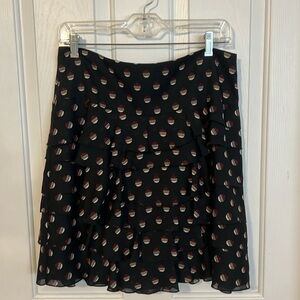 Ann Taylor Loft skirt. Size 8.  Tiered ruffled skirt , flowy, side zipper.